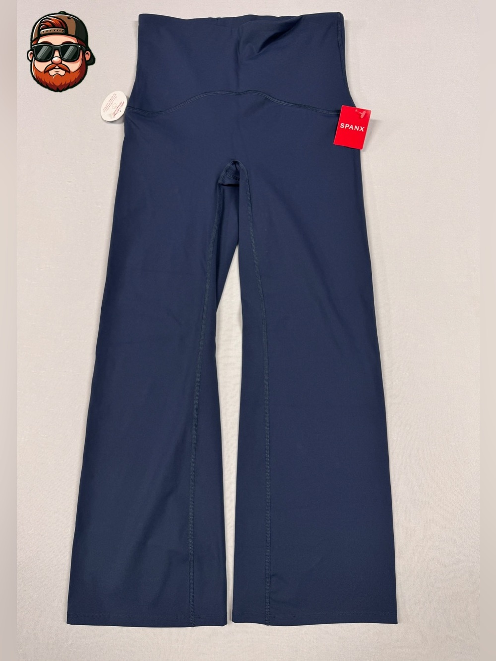 Spanx Booty Boost Active Ankle Flare Medium Navy Blue Leggings NWT